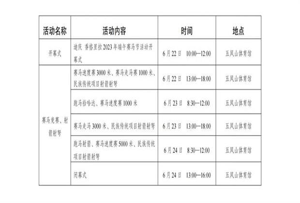 香格里拉市人民政府關于舉辦迪慶·香格里拉2023 年端午賽馬節活動的通告